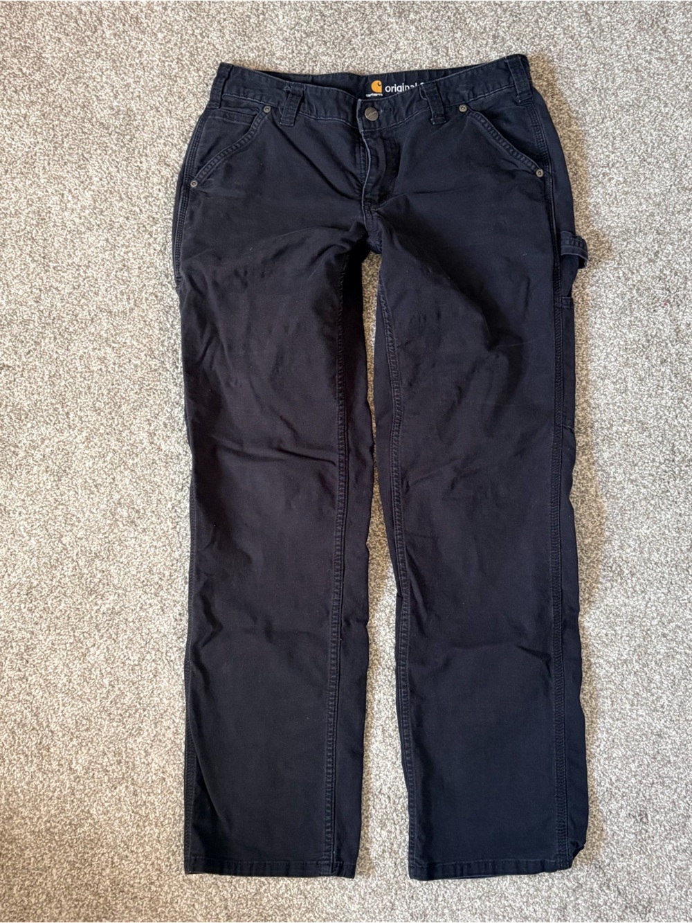 Carhartt Women’s Black Original Fit Carpenter Work Jeans Pants Sz 8